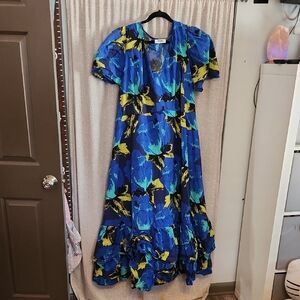 Christopher John Roberts Ruffle Maxi Dress